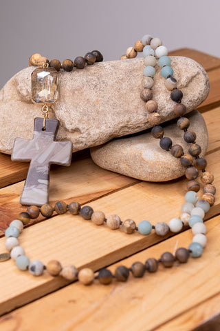 Louise Necklace Sandstone Amazonite
