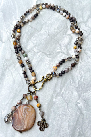 Gizelle Necklace in Grey