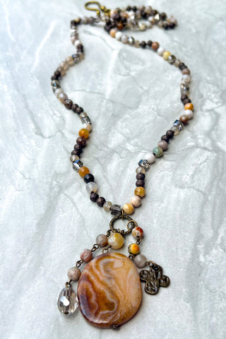 Gizelle Necklace in Grey