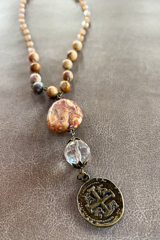 Alexis Necklace in Bamboo Blush