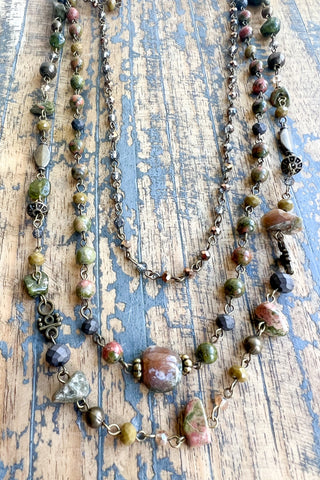 Medina Necklace Unakite