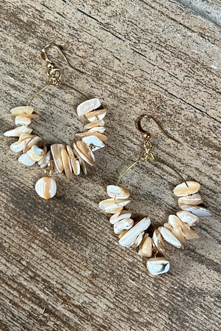 Medina Hoop Earrings Beige