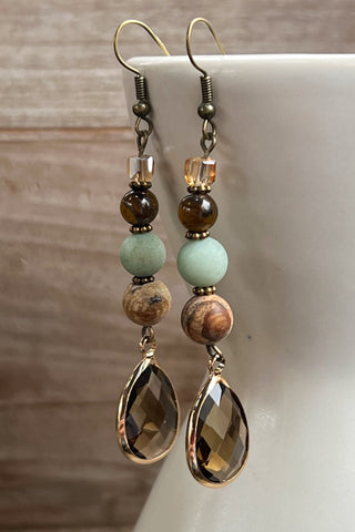 Louise Earrings Amazonite
