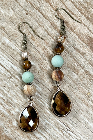 Louise Earrings Amazonite