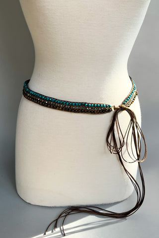 Kelly Belt Turquoise/Brown