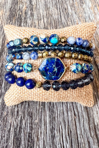 Janet Bracelet Stack Blue