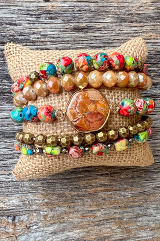 Janet Bracelet Stack Orange