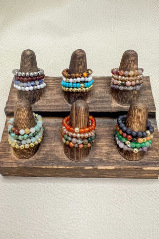 Stretchy Beaded Stack Rings