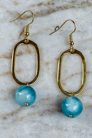 Mila Earrings Blue Sky Gold