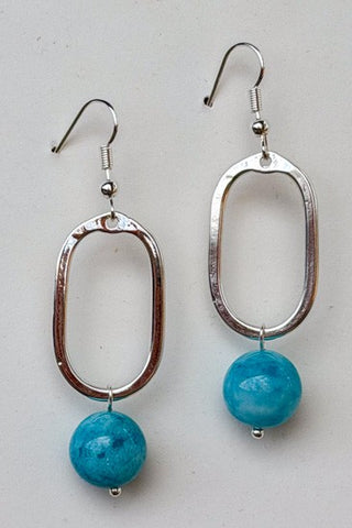 Mila Earrings Blue Sky Silver