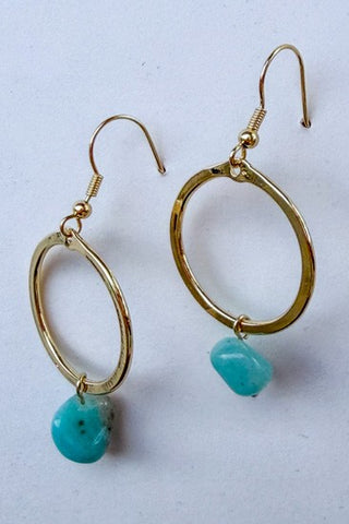 Maison Earring Blue Sky Gold