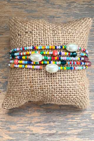 Pearl Bracelet Set Multi