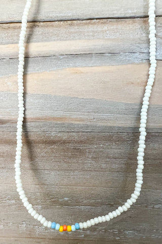 Flora Necklace White