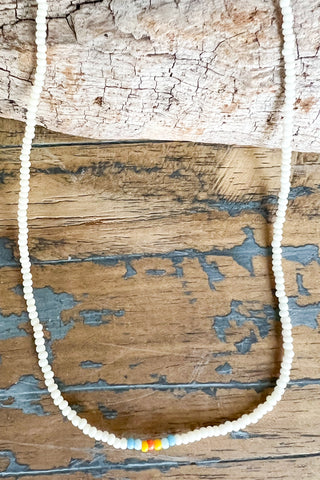 Flora Necklace White