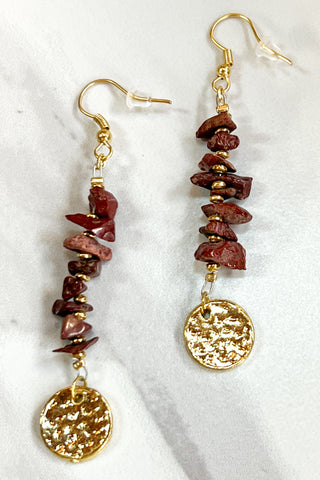 Daphne Earrings in Wine