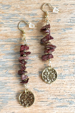 Daphne Earrings in Wine