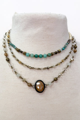 Justina Short Necklace-Imperial Jasper