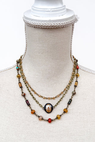 Justina Short Necklace- Multi