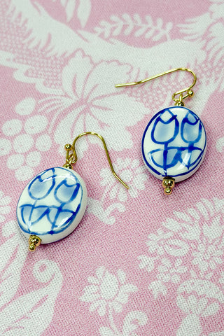 Blue Tulip Earring
