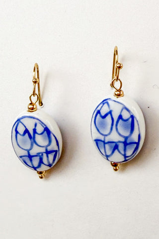 Blue Tulip Earring