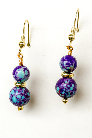 Ruthie Earring - Blue/Purple Jasper