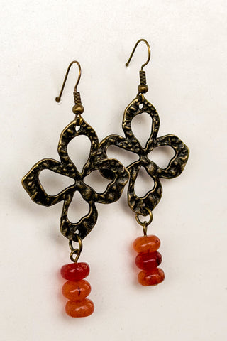Nisha Earring - Red Agate