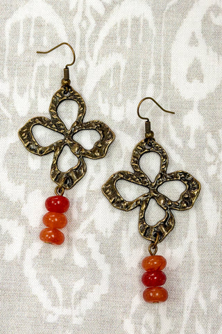 Nisha Earring - Red Agate