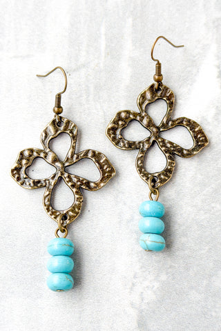 Nisha Earring - Turquoise Howlite