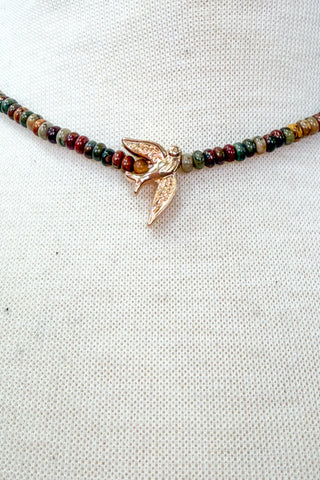 Lulu Necklace - Gray Agate