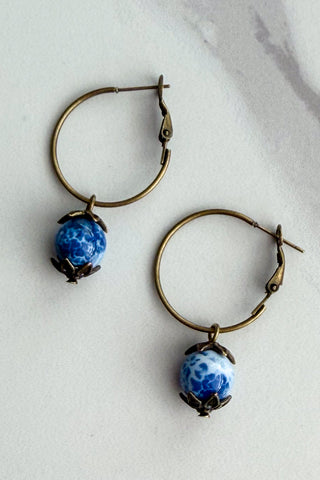 Yvonne Earrings-Blue