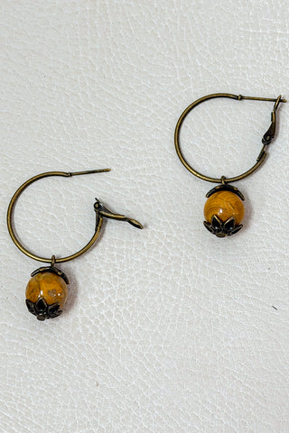 Yvonne Earrings- Crazy Agate
