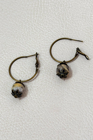 Yvonne Earrings- Crazy Agate