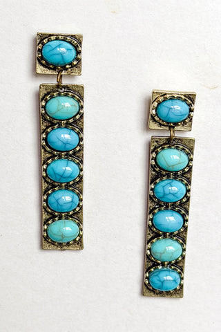 Blaze Post Earring- Bronze