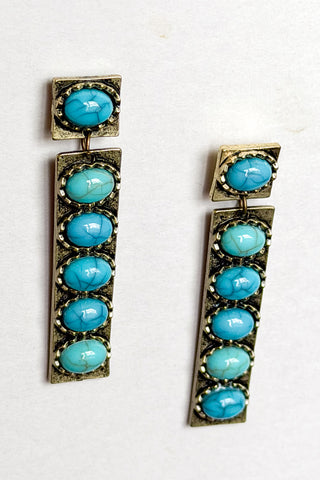 Blaze Post Earring- Bronze