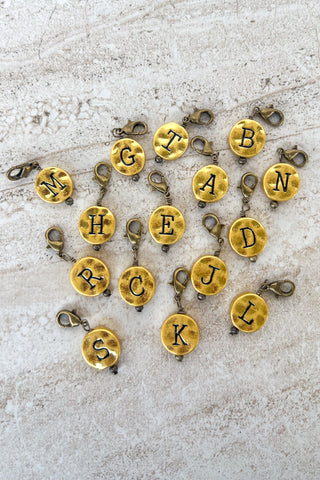Dylan Collective Vintage Gold Circle Letter Charms