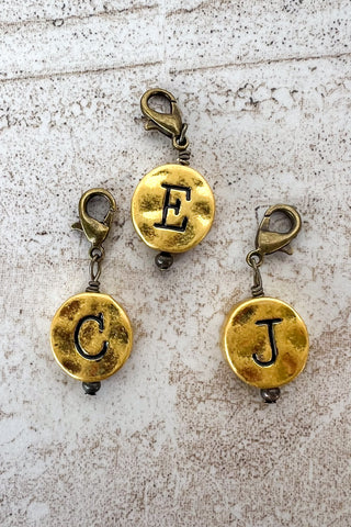 Dylan Collective Vintage Gold Circle Letter Charms