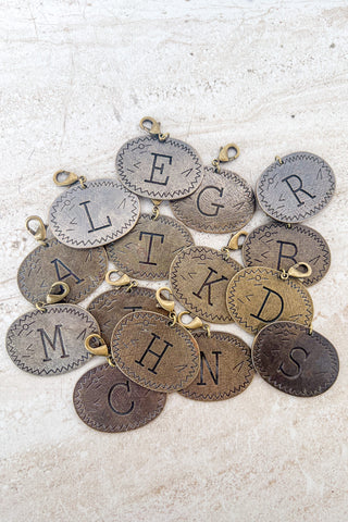 Dylan Collective Bronze Oval Letter Charms