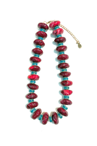 Beulah Necklace- Crimson