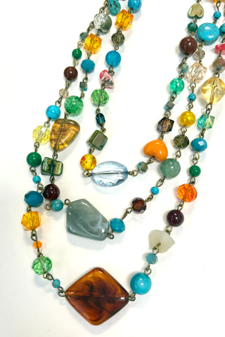 Willow Necklace-Green/Brown