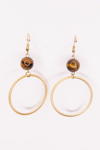 Brea Earring in Tiger's Eye