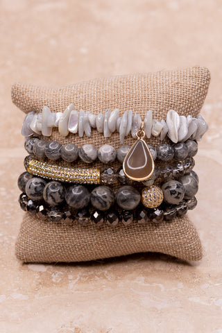 Ghana Bracelet Set in Light Gray