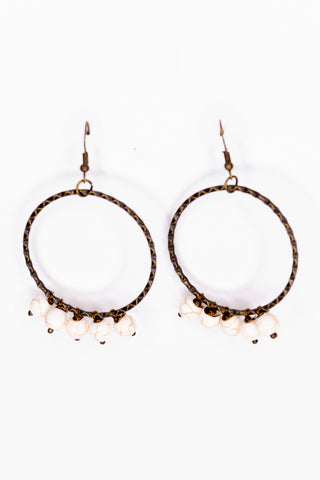 Rosetta Earrings in White