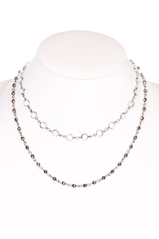 Kadee Necklace in Clear/Hematite