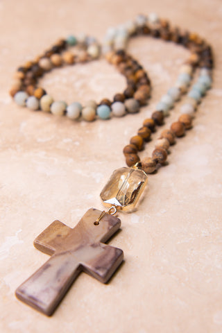 Louise Necklace Sandstone Amazonite